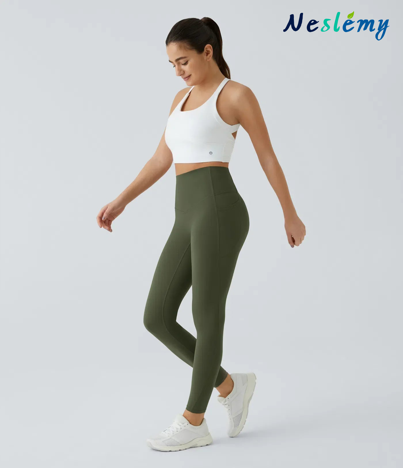 Neslemy® High Waisted Waist Shaping Pocket Shaping Training Leggings