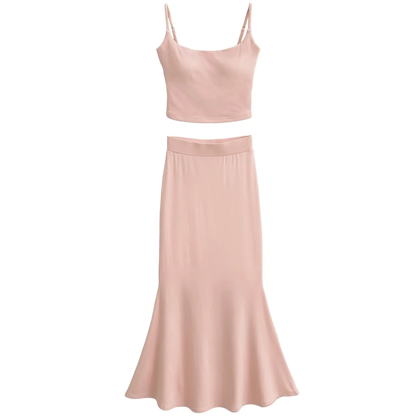 High waist tight half length long skirt