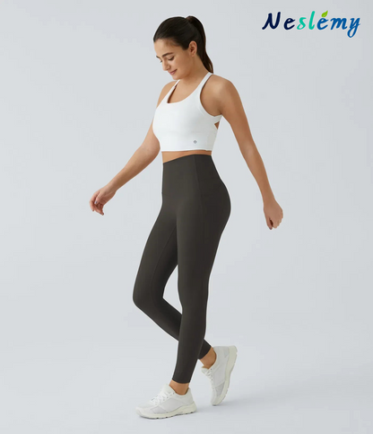 Neslemy®  High Waisted Waist Shaping Pocket Shaping Training Leggings