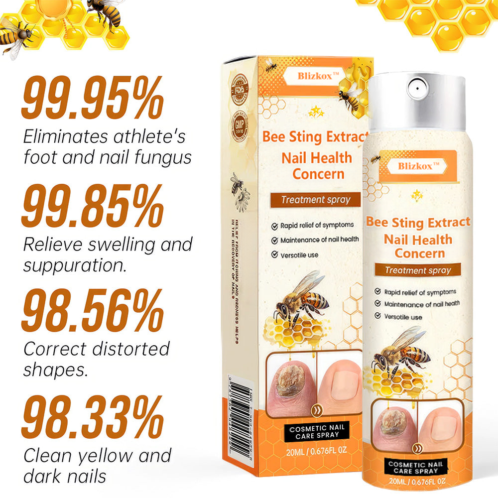 💥  70% OFF ️⏳  Bee Sting Extract Nail Health Concern Spray 💥 Fix All Nail Problems within 2 Weeks