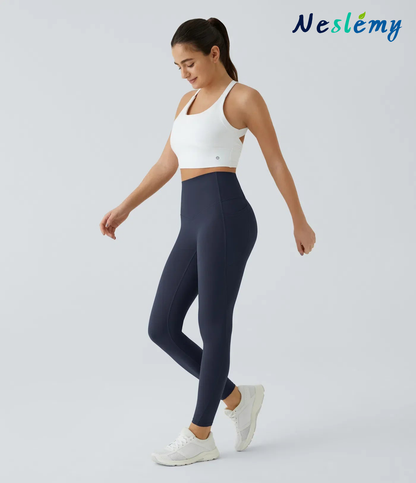 Neslemy®  High Waisted Waist Shaping Pocket Shaping Training Leggings