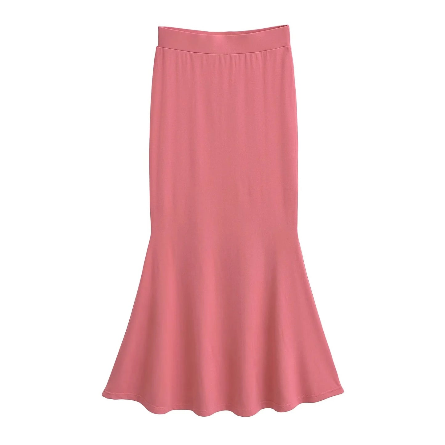 High waist tight half length long skirt