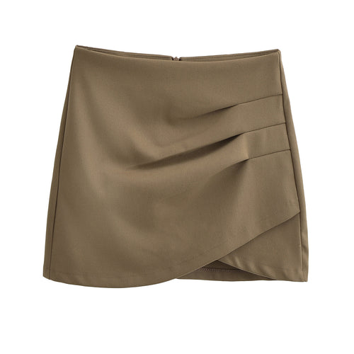 Irregular solid color skirt