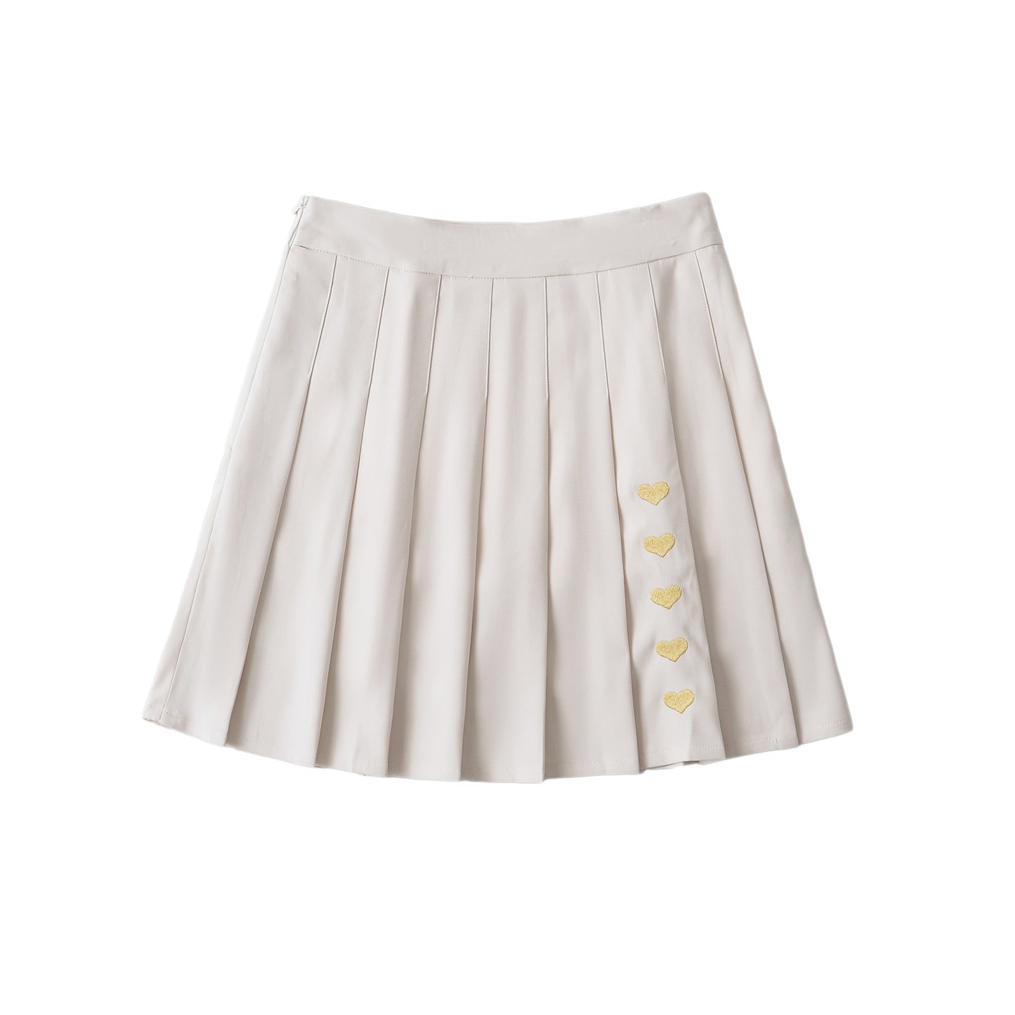 Peach Heart Embroidered Half length Skirt for Women