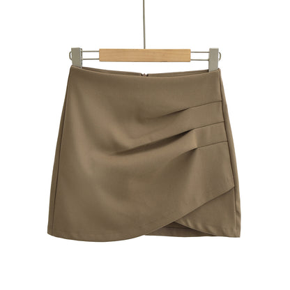 Irregular solid color skirt