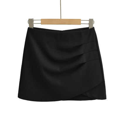 Irregular solid color skirt